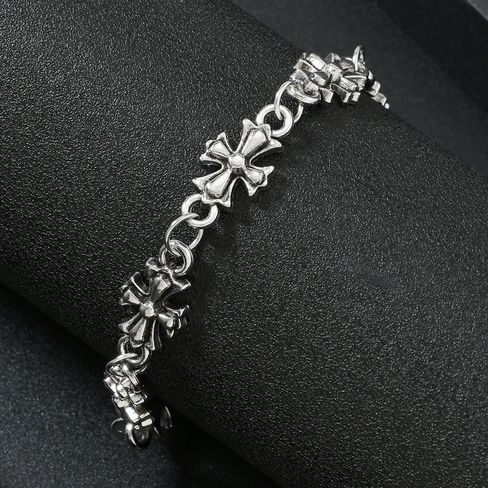 Vintage Gothic Cross Bracelet