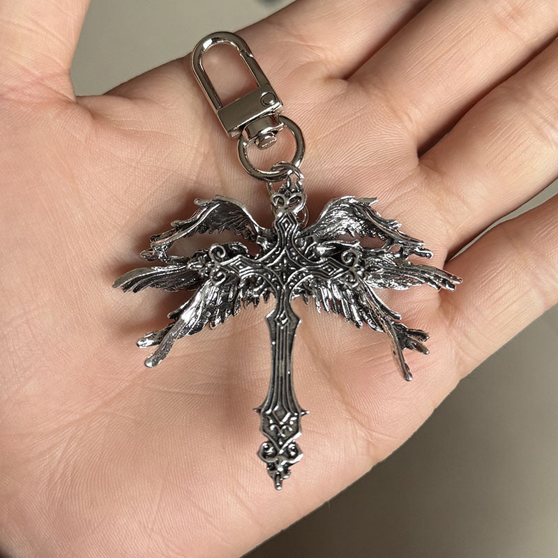 Winged Angel Cross Necklace