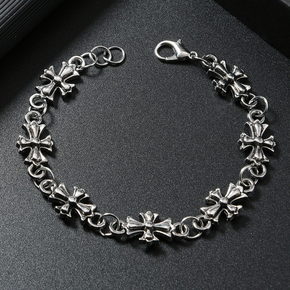 Vintage Gothic Cross Bracelet