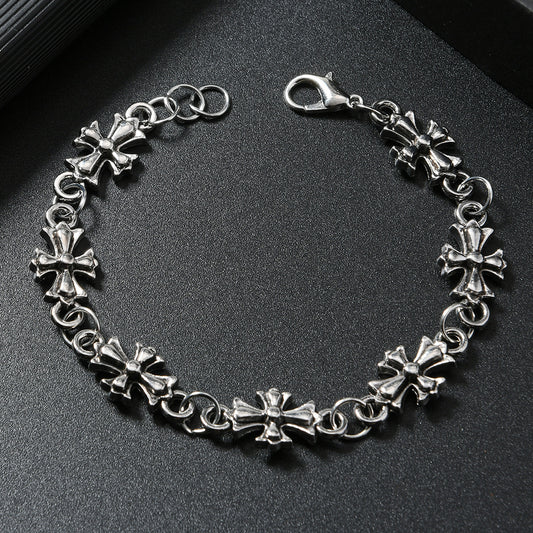 Vintage Gothic Cross Bracelet