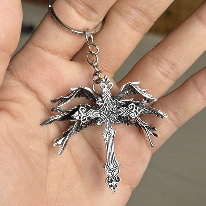 Winged Angel Cross Necklace