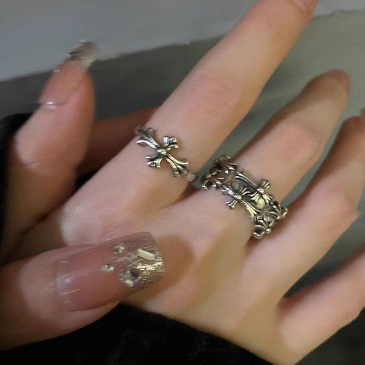 Vintage Gothic Cross Ring
